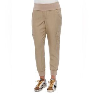 Democracy | Women’s Khaki/Tan Tencel Pull On Utility Cargo Joggers Pants Size XL